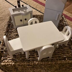 Pottery Barn Kids Wooden Dollhouse Furniture Set